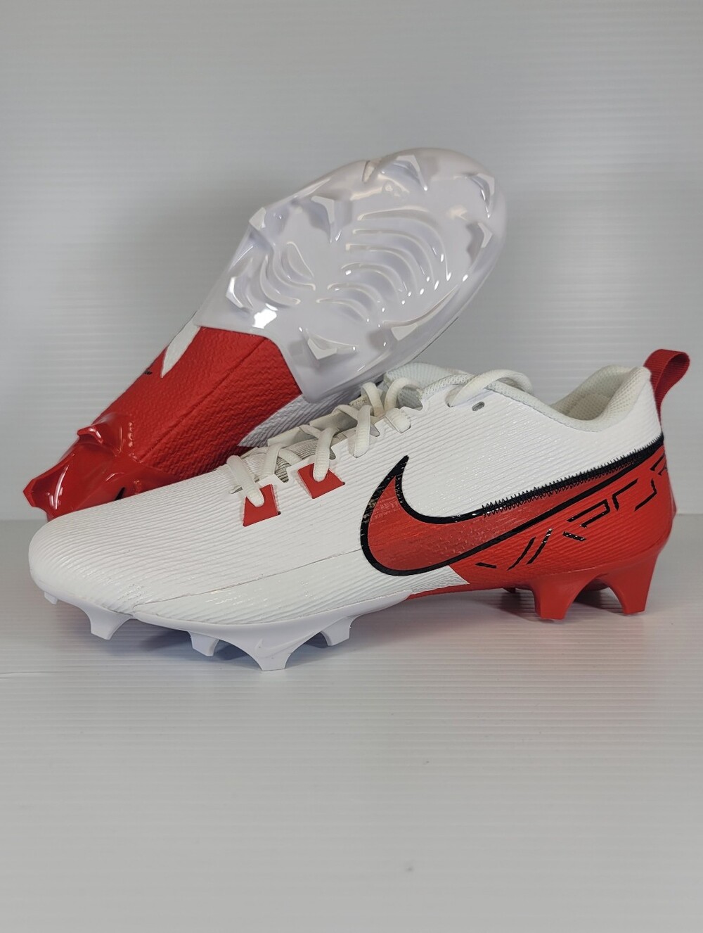 Nike Vapor Edge Speed 360 2 Football Cleats Men's Size 12 White Red Shoes TB